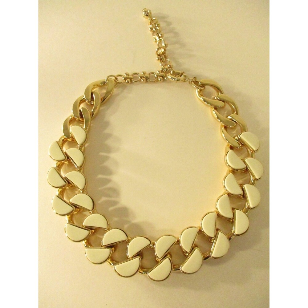 Lee Angel Womens Half-Moon Howlite and Steel Necklace NWT 550 - Picture 8 of 11